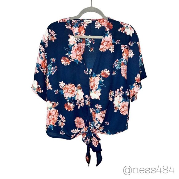 Dizzire Floral Kimono Style Top, M - Picture 1 of 3